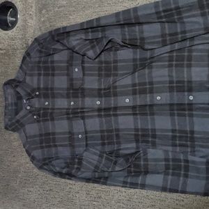 George size large black and gray flannel